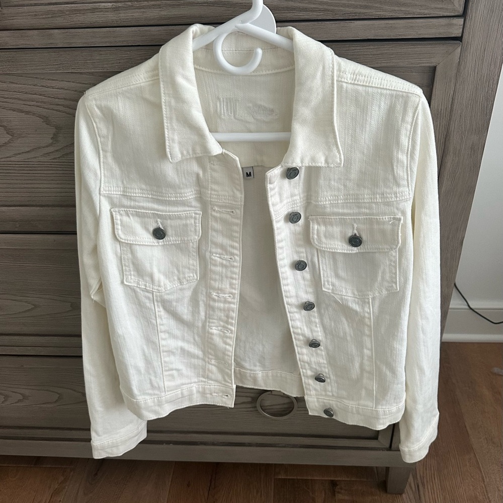 Kut from the Kloth White Denim Jacket size M